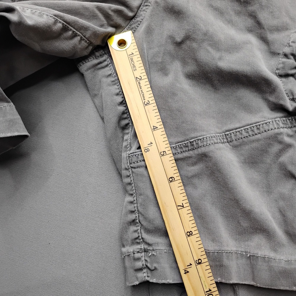 American Eagle Extreme Flex Classic Cargo Shorts Mens 32 Gray Cotton Stretch - Picture 6 of 8
